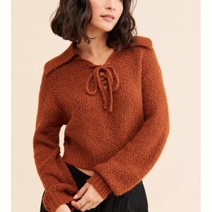 Sage the Label Sophie Lace-Up Sweater